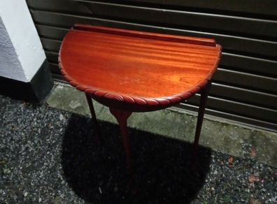 mahogany half moon table