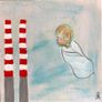 Original Contemporary painting Irish Art Poolbeg Chimneys Dublin New Baby Gift Image 2