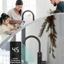 Electric Hot Water Tap with Universal Nozzle, Instant Heating Tap for Kitchen, Stainless Steel Water Heater Tap Supply Hot and Cold Water Faucet with Digital Display (Stainless Steel Gooseneck) Image 5