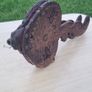 Vintage wooden ornately carved fireplace blower Image 5