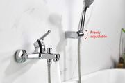 Ibergrif Roma - Tub-Shower Mixer Tap with Handset, Hose, Holder, Chrome