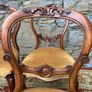 Set of 6 Victorian Walnut Balloon Back Dining Chairs. Image 6