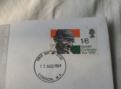 1969 Mahatma Gandhi Stamp  - 'First Day Cover ' Centenary of birth