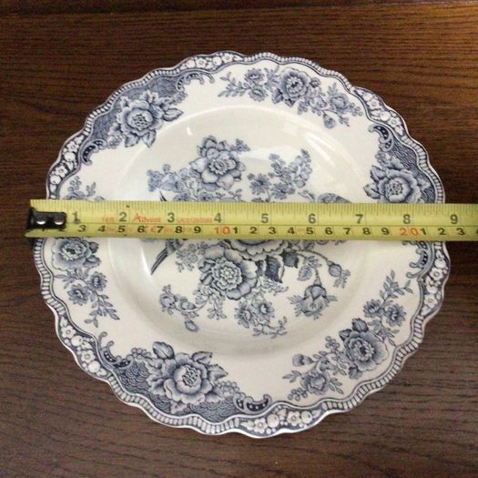 Vintage Crown Ducal 9 inch blue and white bristol cereal bowl discontinued