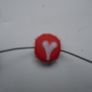Red beads,Heart beads,Jewellery making supplies,Crsft supplies Image 2