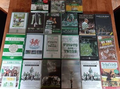 Celtic FC Memorabilia 18 DVD's + 3 CD's