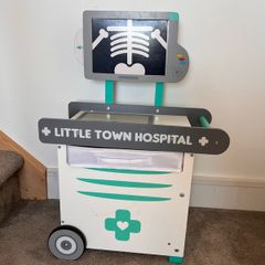 Little Town Wooden Hospital Cart