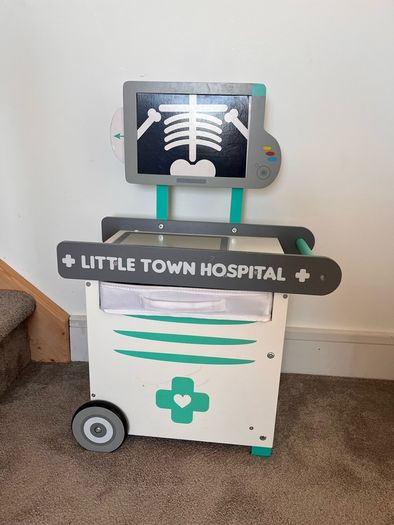 Little Town Wooden Hospital Cart