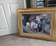 large picture horse and dog