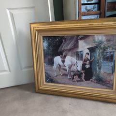 large picture horse and dog
