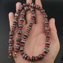 Antique Murano Style Aventurine & Chevron Glass Beads Necklace Image 4