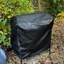 Barrel Charcoal BBQ Grill Smoker Black with cover Image 2