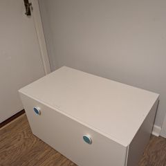 Ikea Smastad bench with toy storage, white