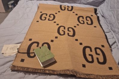 New Gucci GG Scarf with tags and bag