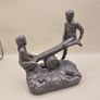 Genesis Fine Arts See-Saw Figurine - Cast Bronze. B Ormond. Made in Ireland Image 3