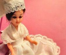 collectable doll minature closing eyes