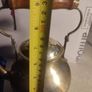 Vintage Solid Brass Tea Pot Kettle With Wooden Handle Made In India Image 5