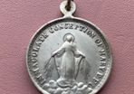Silver Antique Medal Immaculate Conception of Mary
