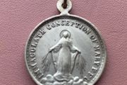 Silver Antique Medal Immaculate Conception of Mary