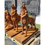 Wolves Pair Cast Iron Rusty CH R 1838D Image 2