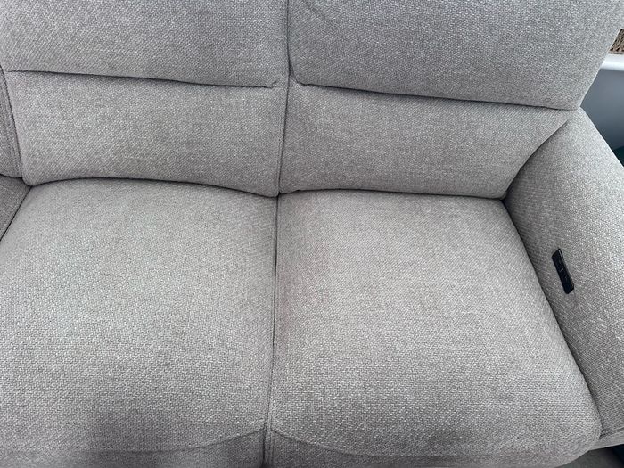 3 Seater Beige Fabric Power Recliner Sofa - Ashbrook