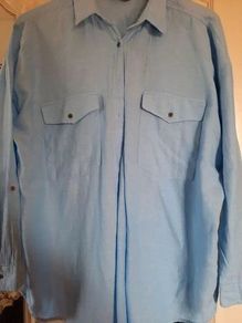 Sky Blue 100% Cotton Shirt , Size 16 , Perfect Condition
