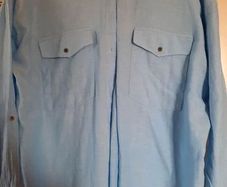 Sky Blue 100% Cotton Shirt , Size 16 , Perfect Condition