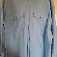 Sky Blue 100% Cotton Shirt , Size 16 , Perfect Condition