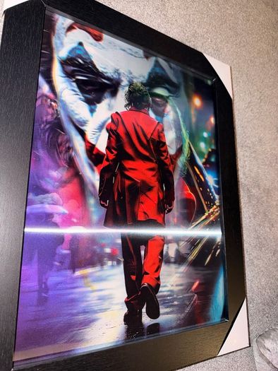 3D Motion Lenticular Joker Framed Wall Art