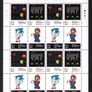 2014 Ireland Game Icons (Pac Man & Bingi, Space Invaders, Sonic the Hedgehog & Super Mario) Commemorative Stamp Sheetlet Plate 1A1A1A1A Mint Never Hinged (MNH) Image 2