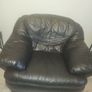 Immaculate Condition Leather couch 3 seater & 2 Leather Arm Chairs Image 2