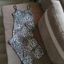 Leopard Print Slim Fit Spaghetti Strap Dress, size 10 Image 4