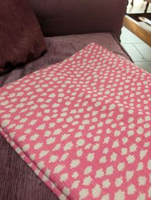 6m pink/ white canvas fabric