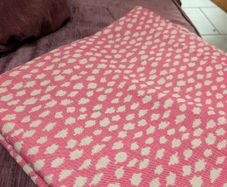 6m pink/ white canvas fabric