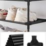 10-Tier Shoe Rack, Shoe Stand, Space-Saving Shoe Storage, 45 x 28 x 173 cm, Metal Frame, Non-Woven Fabric Shelves, for Hallway, Bedroom, Black Image 5