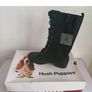 Hush Puppies Chamber Moto Black Leather Waterproof Boots UK 3 EU 36 Wide New  CAN POST Image 3