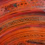 Vintage Wonderful  Hand Painted/Etched Lacquered  Wooden Large Tray - Asian Hand Made L 19" Image 7