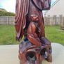 Large Chinese Antique Wooden Sculpture Image 7