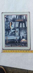 Large Usa new york city metal sign ,,nice display advertising item, for pub restaurant man cave etc,,buyer collects or pays postage thank you, see pictures for condition,