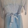 Blue Lace Flower girl dress 9-10 Image 5