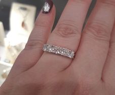 5 stone 1.5ct 18ct white gold diamond ring