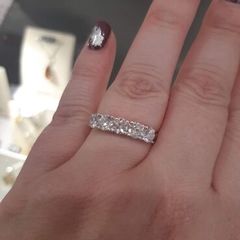 5 stone 1.5ct 18ct white gold diamond ring