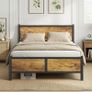 4ft6 Double Bed Frame with Headboard, All Heavy Duty Metal Slats Support with Under-Bed Storage, Noise Free, Easy Assembly, No Box Spring Needed Image 5