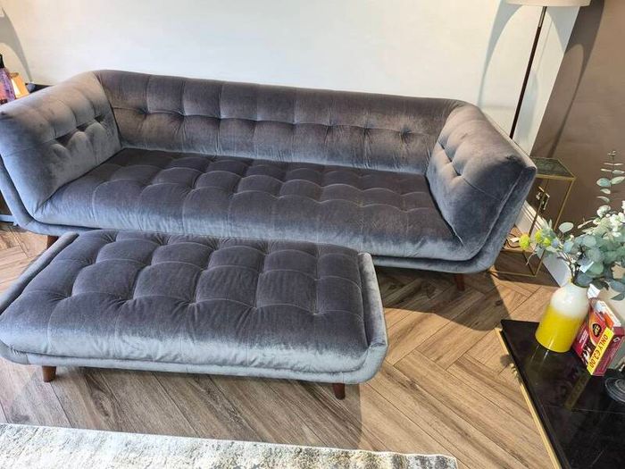 3 seater velvet sofa
