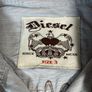 Diesel Embroidered Short Sleeve Button Up Shirt - Mens Sz M - Blue Grey Stripe Image 9