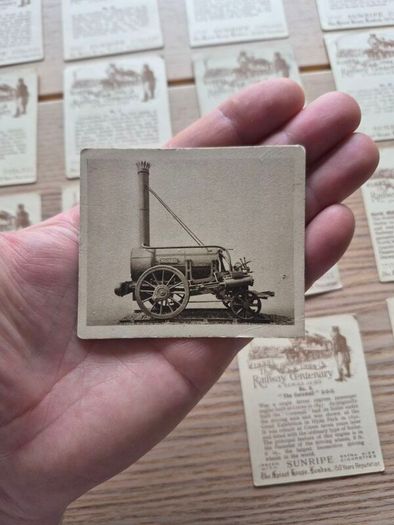 33 Vintage Cigarette Cards - Railway Centenary 1825-1925.  Hill Tobacco. Trains, Locomotives