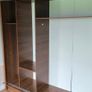 Sliding 3 Door Wardrobe Walnut Colour with lights Image 4