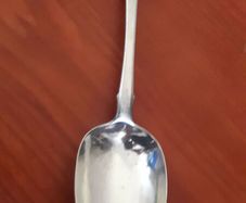 antique IRISH silver tablespoon