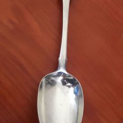 antique IRISH silver tablespoon