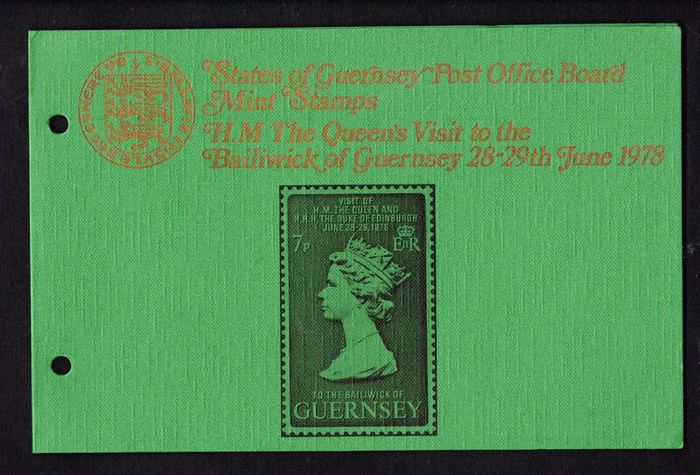 1979 Guernsey Commemorating Royal Visits of Her Majesty The Queen visiting Guernsey from 28-29 June 1978 Commemorative Stamp Presentation Pack